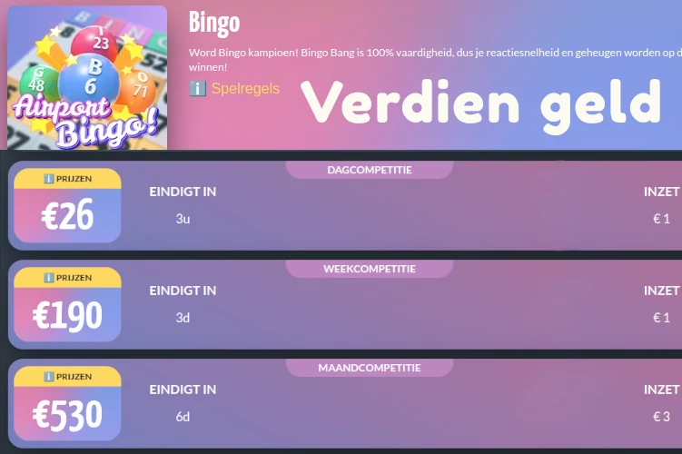 Bingo Bang geld verdienen