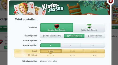 Gameduell uitleg opzet tafel