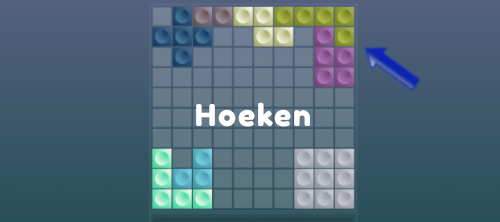 Strategie 2. Start vanuit de hoeken Block Puzzle