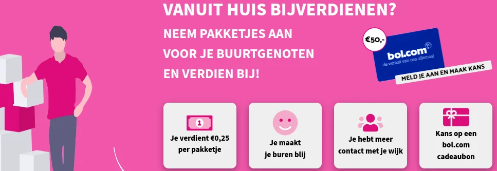 Gratis geld verdienen als pakjes ophaalpunt